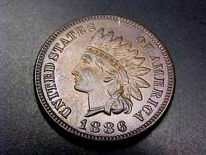 1886 Type 1 Indian Head Cent Penny BU UNC ++++ BIN OFR  