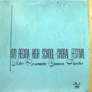 gannon regina high 1970 choral restival label mark custom records 