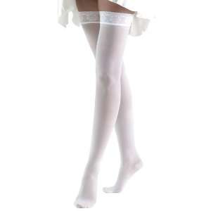   TRUsheer Thigh High Stockings, White, Medium: Health & Personal Care