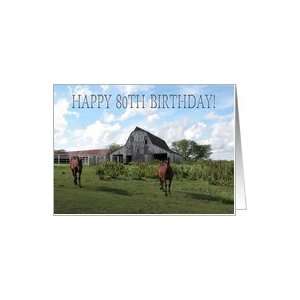  80th Birthday, Friendly Welcome Card: Toys & Games