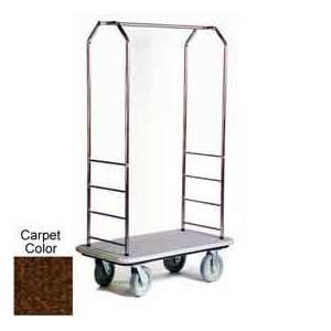 Easy Mover Bellman Cart Stainless, Brown Carpet, Gray Bumper, 8 Gray 