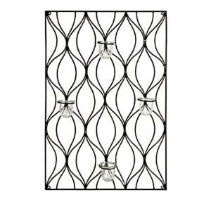   Black Wrought Iron Votive Candle Holder Wall Sconce: Home & Kitchen