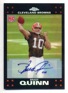 2007 Topps Chrome Brady Quinn Rc Refractor Auto 36/50  