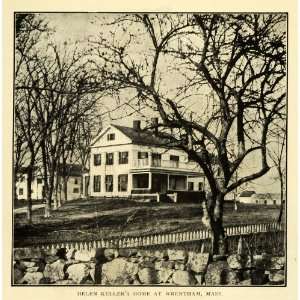 1907 Print Helen Keller Home Wrentham Massachusetts 