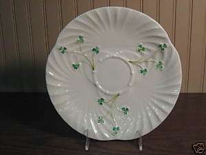 BELLEEK IRISH PORCELAIN SWIRL PATTERN PLATE   GR. MARK  