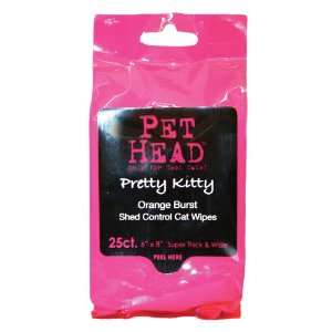  Pet Head Pretty Kitty Shed Control Wipes   Orange Burst 