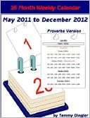 May 2011 to December 2012   16 Month Weekly Calendar   Proverbs 