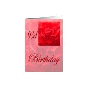  Happy 93rd Birthday Dianthus Red Flower Card: Toys & Games