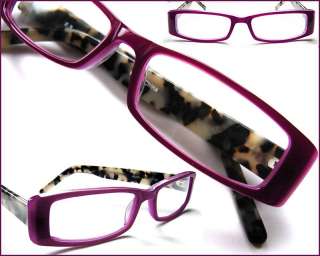 SAHARA* Reading Glasses PURPLE LEOPARD TORTOISE 2.25  