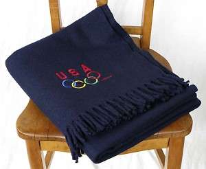   Faribo Wool Blanket US Olympics Salt Lake City Utah 2002 Souvenir NWT