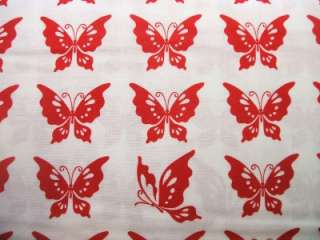 Moda Half Moon Modern Ruby Butterfly Momo Cotton Fabric Yard  