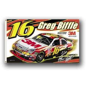  Greg Biffle #16 2 Sided 3 Ft. X 5 Ft. Flag w Grommetts 