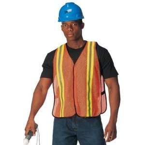  Workmans Safety Vest, Chaleco Anaranjado De la Seguridad De Workmans 