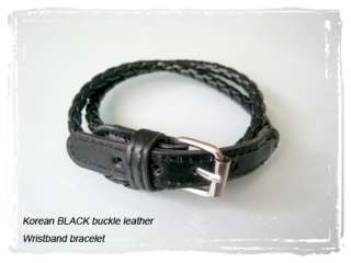 Korea 3 color Leather Double Wrap Belt Bracelet B0910 6  