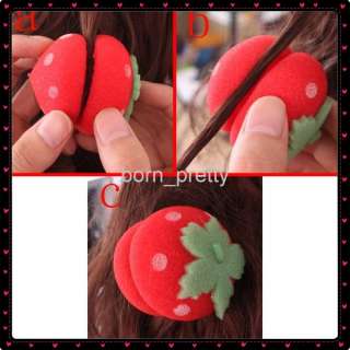 pcs Sponge Strawberry Girl Hair Curler Care Roller  