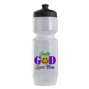  Trek Water Bottle Clear Blk Smile God Loves You 
