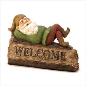  Sleepy Gnome Welcome Sign Patio, Lawn & Garden