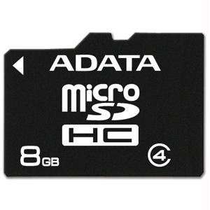  ADATA 8GB microSDHC Class 4 Memory Card: Cell Phones 