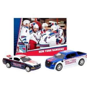 NEW YORK RANGERS 2008 09 NHL Diecast Home & Road Mustang & SVT Truck 2 