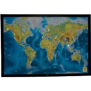   Hi Tech Art Framed Stick In LED World Map (MAP2): Office Products
