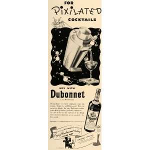  1937 Ad A M Cassandre Cocktail Recipe Dubonnet Wine Gin 