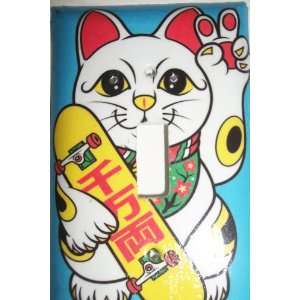    Chinese Lucky Cat Peace sign Light Switch Cover: Everything Else