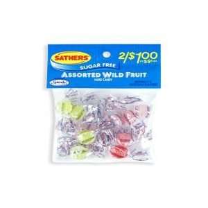  Sathers Sugar Free Hard Wild Fruit Candy, 1 Oz Bag, 12 ea 