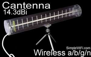 Yagi Antenna CANTENNA 2.4GHz Clear Tube Warranty incl  