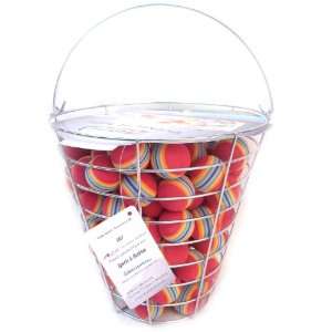  A99 Golf Rainbow Foam Ball Practice 50 Pcs with Bucket 