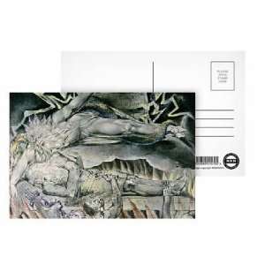   over pencil) by William Blake   Postcard (Pack of 8)   6x4 inch