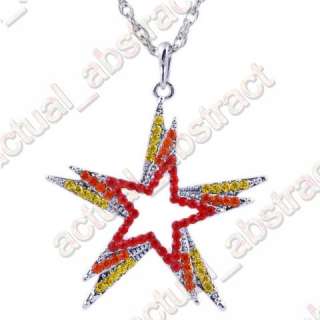 Tibetan pentagram choker necklace Czech rhinestone6pcs  