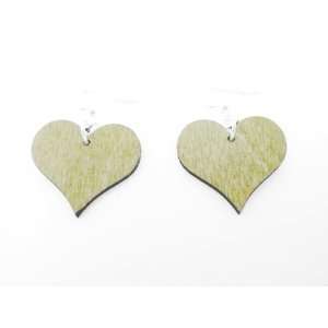  Natural Wood Small Heart Wooden Earrings GTJ Jewelry
