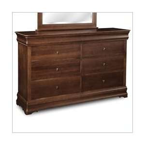   Black B G Furniture Chateau Philippe Solid Wood 68 Double Dresser