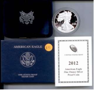 HOLY SMOKES! 2012 W Proof American Silver Eagle with Box and COA free 