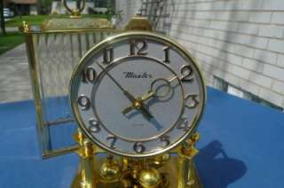   Master 400 Day Brass 4 Ball Pendulum Square Brass & Glass Shelf Clock