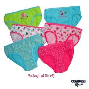 OshKosh BGosh Girls Underwear Briefs  Size 2 Owls & Butterflies 
