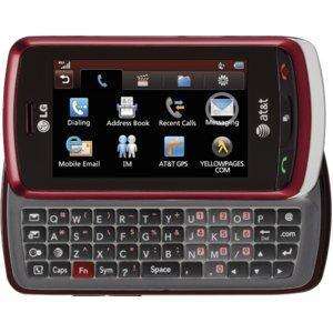 LG Xenon GR500 No Contract GSM 3G QWERTY Touch Camera Cell Phone Red 
