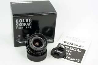 Voigtlander 21mm f/4 21/4 Black Leica M  