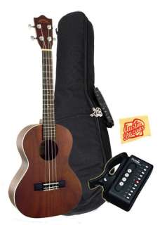 Lanikai LU 21T Tenor Ukulele Bundle w/ Gig Bag, Cherub Tuner 