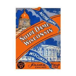 36 x 48 CANVAS (HFP)1929 NOTRE DAME/WISCON (890469)   Original College 