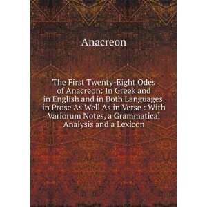   lexicon by John Broderick Roche Anacreon Anacreon  Books