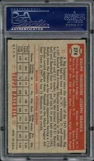 1952 Topps #274 Ralph Branca PSA 8  