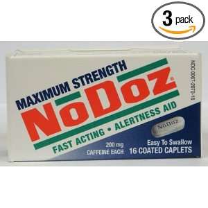 No Doz Maximum Strength, Alertness Aid, 200 Mg Caffeine Caplets, 16 Ct 