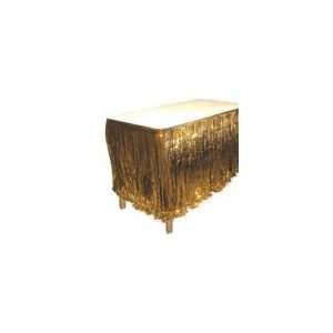  Gold Metallic Fringed Table Skirt: Health & Personal Care
