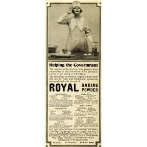 1917 Ad World War I Royal Baking Powder Food Rationing Recipes Bread 