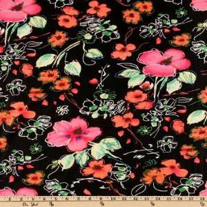  58 Wide Stretch Acetate Slinky Genevieve Black/Rose 