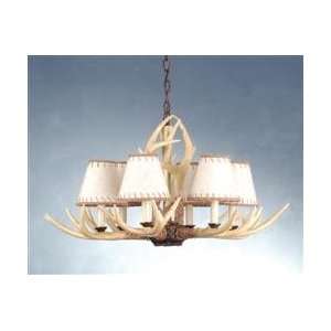 Meyda Tiffany 80148 Horn / Bronze Buckland Rustic / Country 6 Light Up 