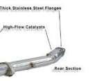Perrin Catted Downpipe Rear Section 08 11 WRX 08 09 STI