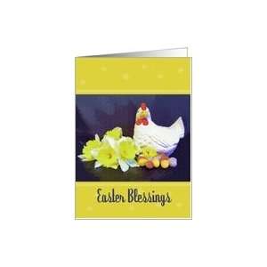  Easter   Chicken Eggs & Daffodils Card Health & Personal 