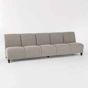  Siena Series Armless 5 Seat Sofa Finish: Medium, Material 